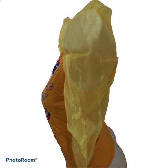 Yellow Ruffle Sleeve Top - Picture 6 of 7